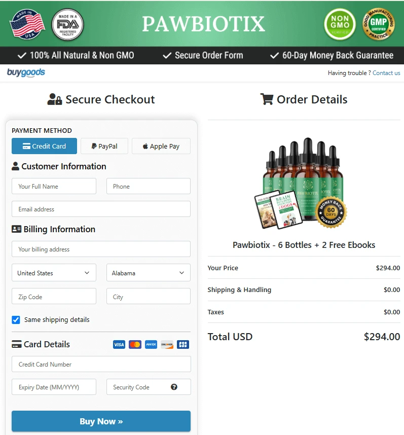 Pawbiotix order